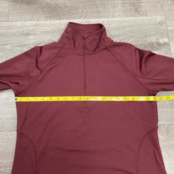 Mondetta Pullover Quarter Zip Performance Top Maroon Burgundy L - Picture 6 of 16